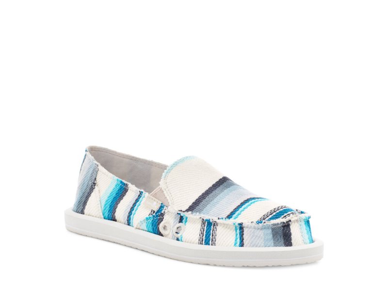 Sanuk Donna Blanket Slip-on - Sanuk Shoes Womens Blue - Philippines XNIABF503